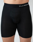Midnight Black - Long Leg Boxer Briefs