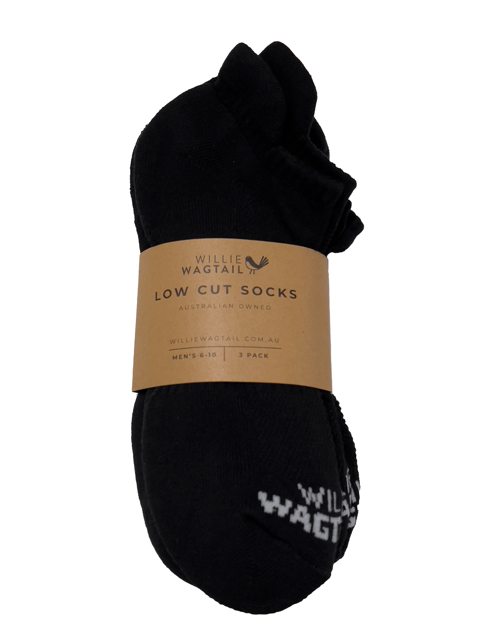 Black - Organic Cotton Socks - Willie Wagtail